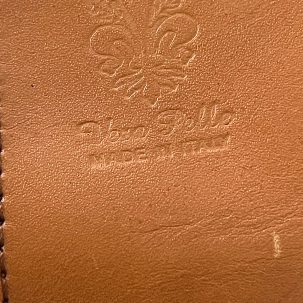 Vera Pella authentic Italian Leather Two-Tone  Leather crossbody Shoulder Bag - Picture 12 of 16